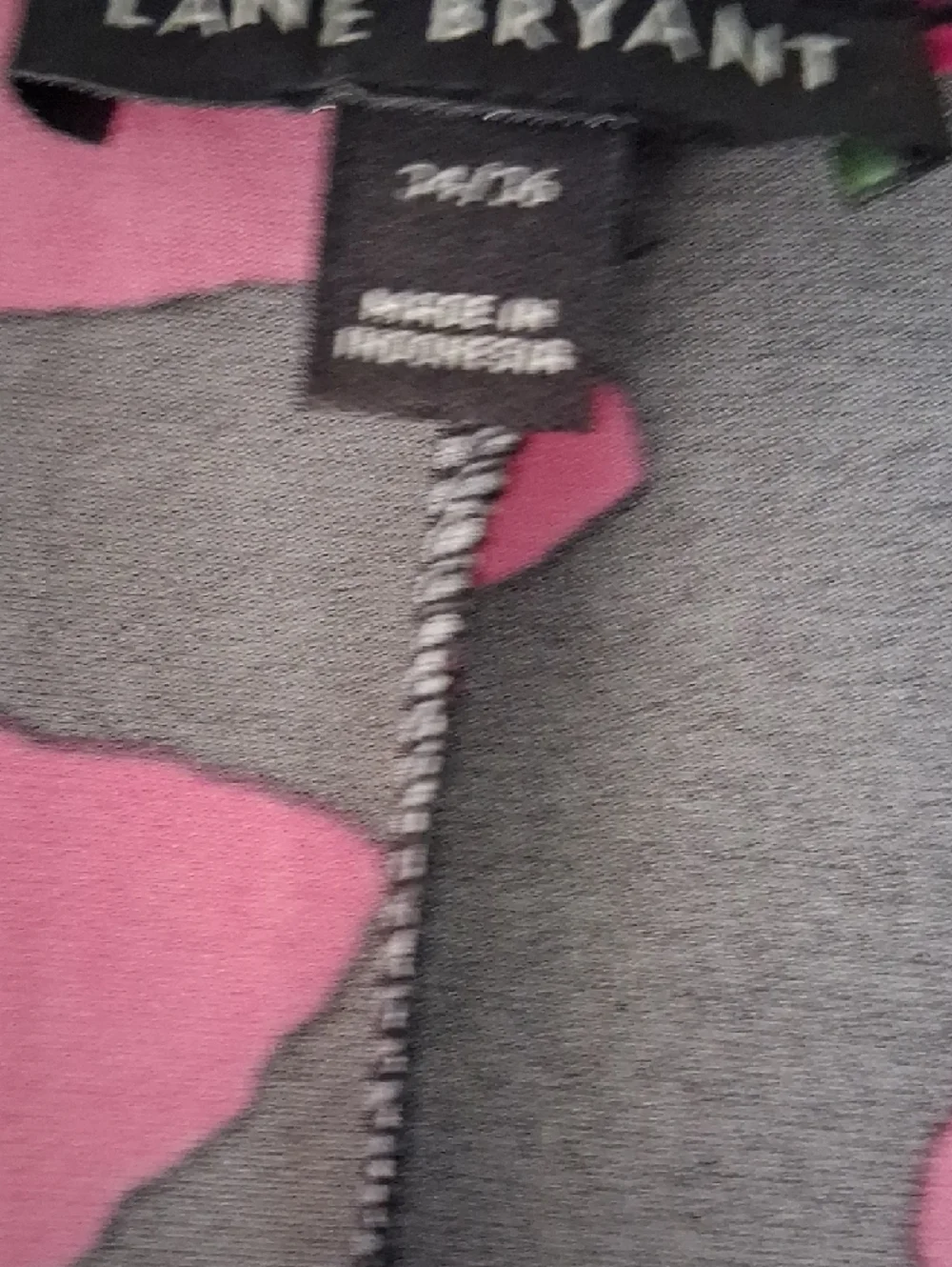 Lane Bryant Black Dress with Pink Print - Picture 2 of 4